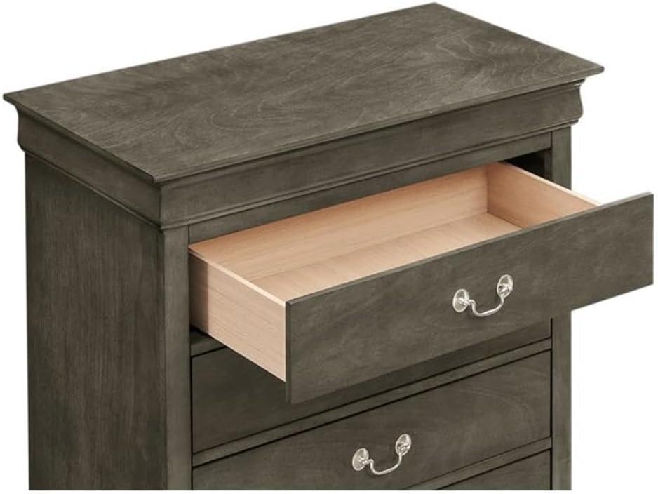 Louis Phillipe 5 Drawer 33'' W Chest