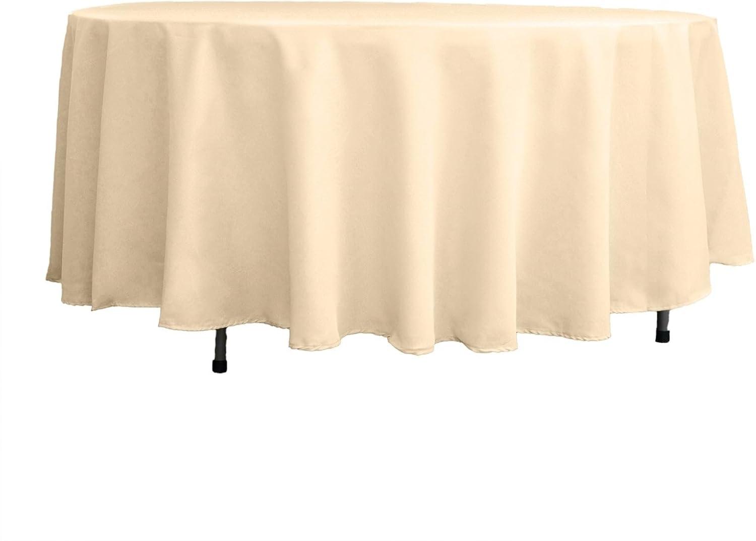 BalsaCircle 108" Round Polyester Tablecloth Wedding Table Linens Eucalyptus Green