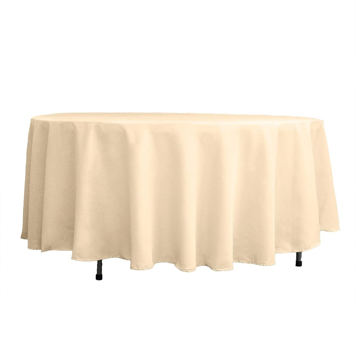 BalsaCircle 108" Round Polyester Tablecloth Wedding Table Linens Eucalyptus Green