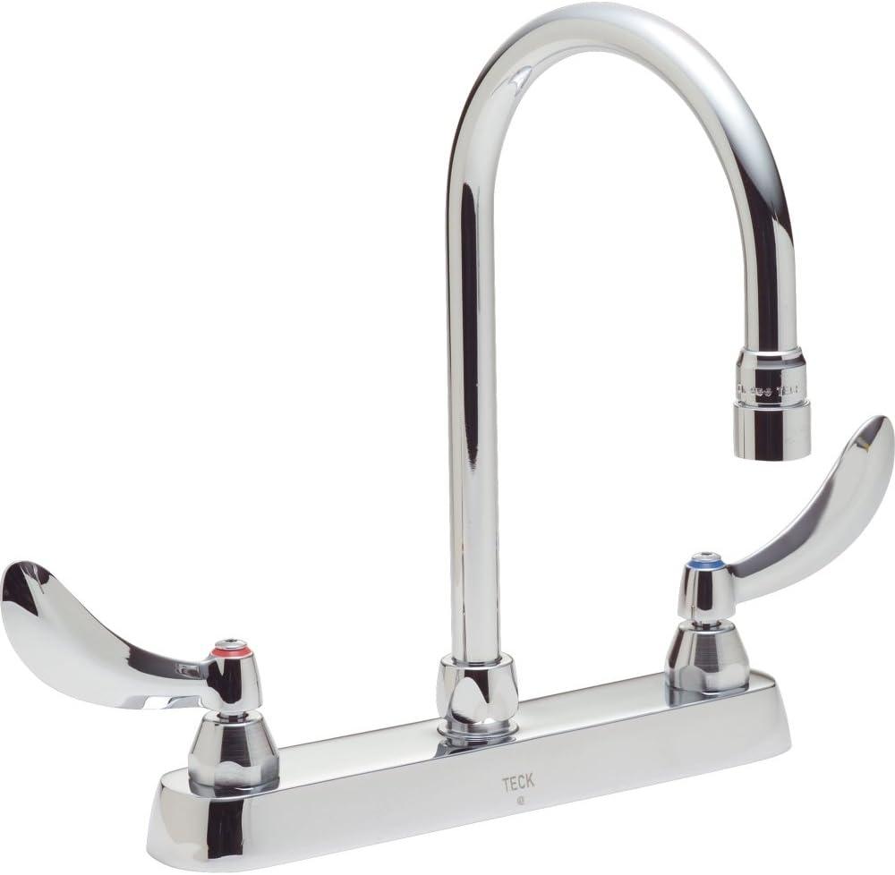 Polished Chrome Dual-Handle Modern Kitchen Faucet with 360 Swivel