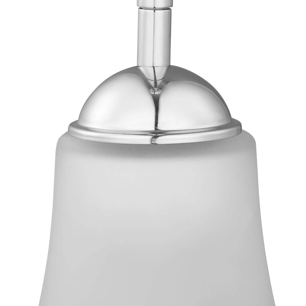 Progress Lighting, Angelic Collection, 1-Light Mini-Pendant, Polished Chrome, Etched Glass Shade