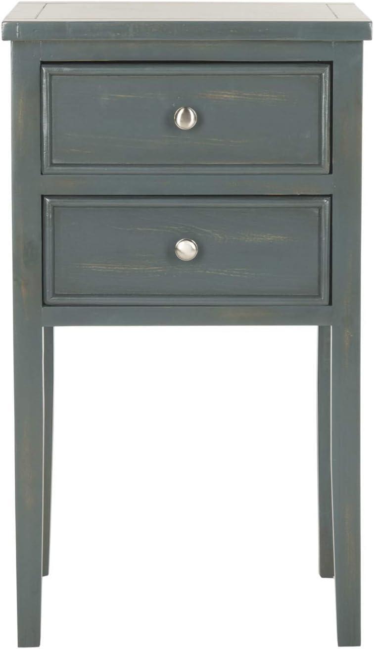 Toby Accent Table with Storage Drawers - Dark Teal - Safavieh.