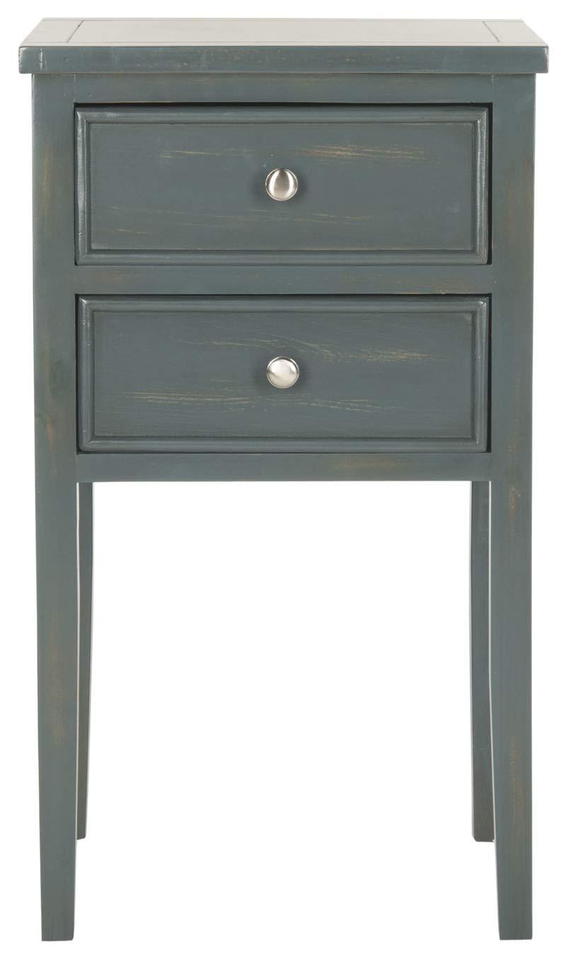 Toby Accent Table with Storage Drawers - Dark Teal - Safavieh.