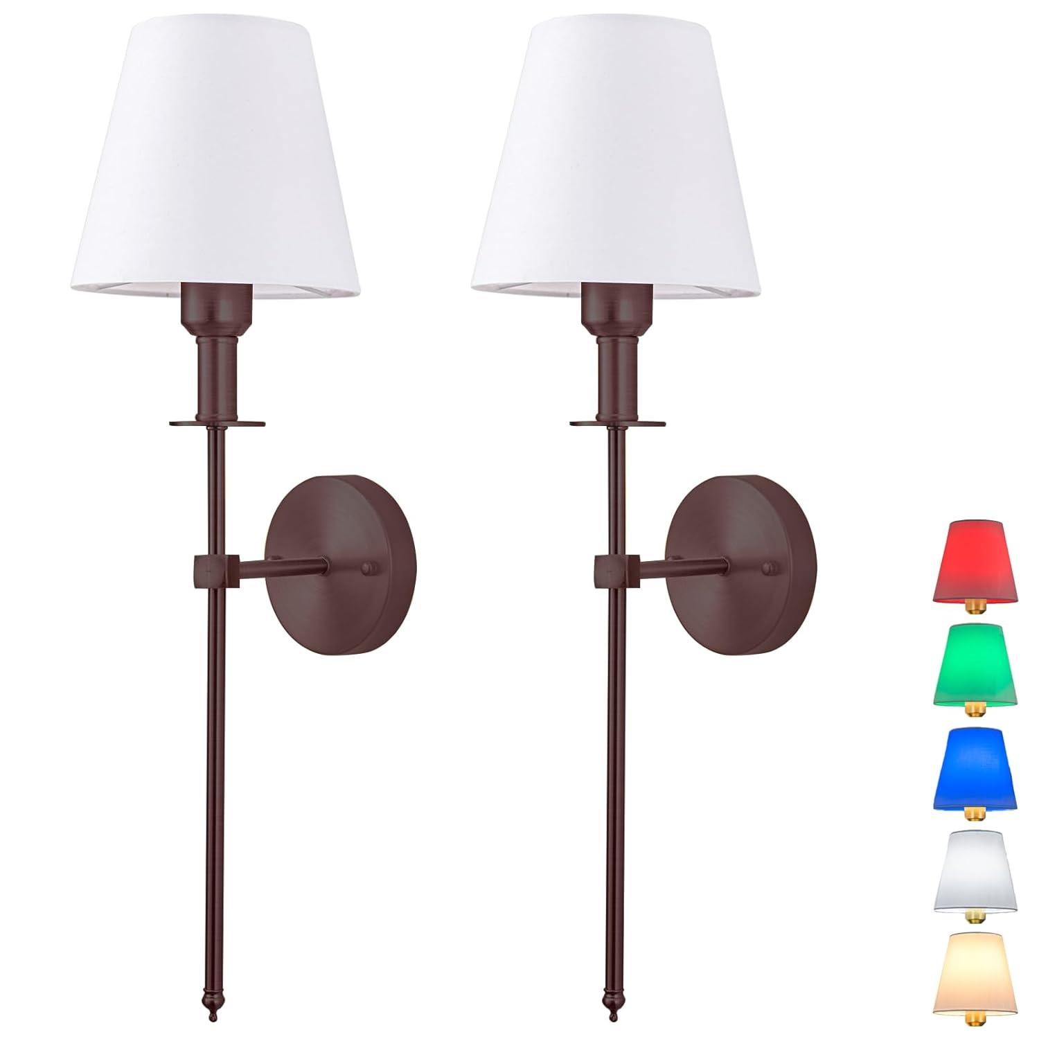 Battery Operated Black Wall Sconce Set Of 2,not Hardwired Fixture Wireless Wall Light ,dimmable Picture Sconces Cordless ,Easy To Install Battery Powered Lamp,for Bedroom, Lounge, Farmhouse Gallery