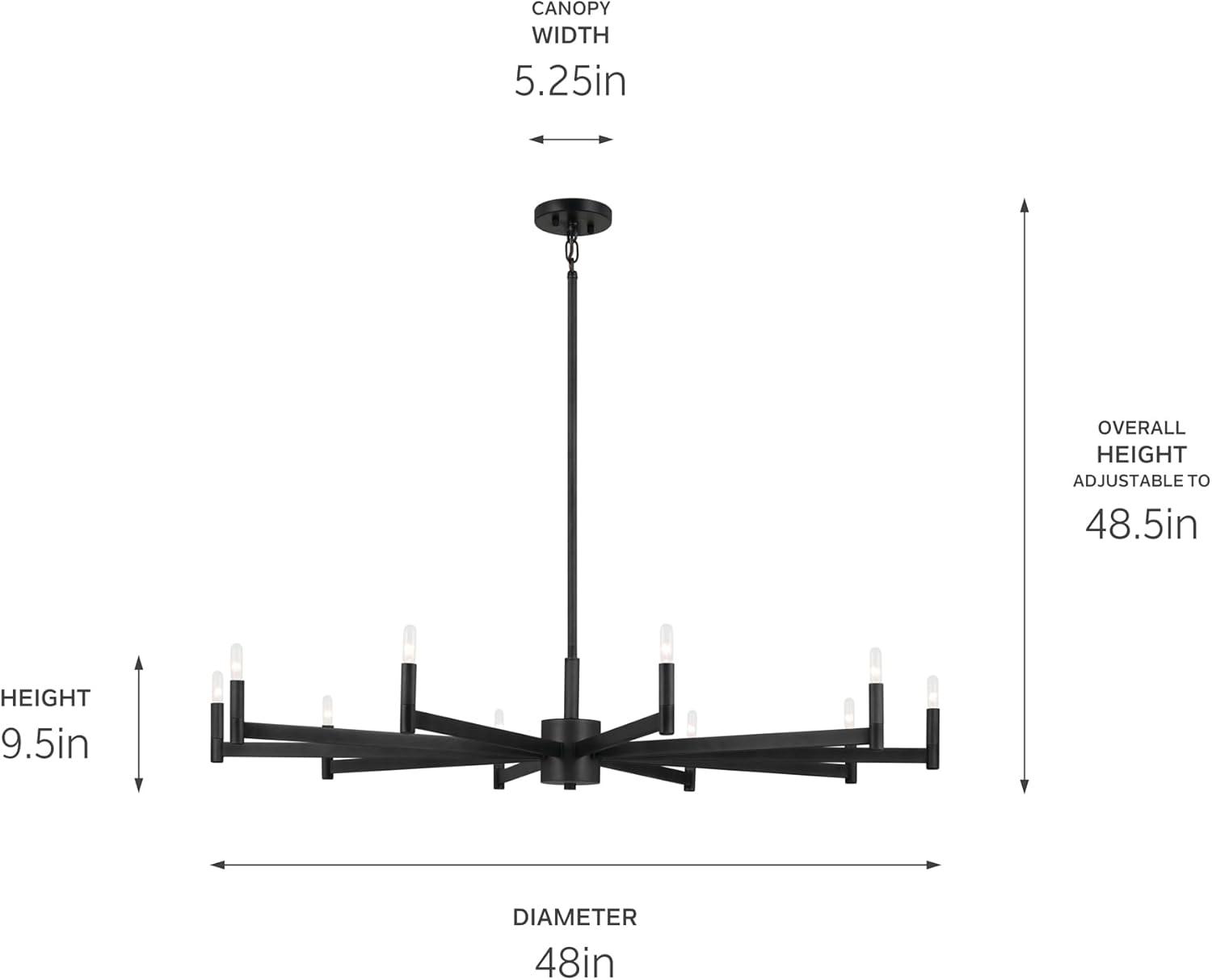 Erzo 10 - Light Dimmable Chandelier