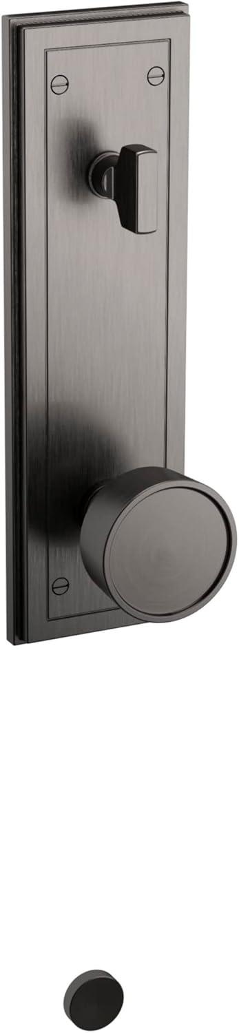 Baldwin 85311.ENTR Hollywood Hills Full Plate Single Cylinder Door Handleset with Interior K008 Knob and Emergency Egress Function - Polished Chrome