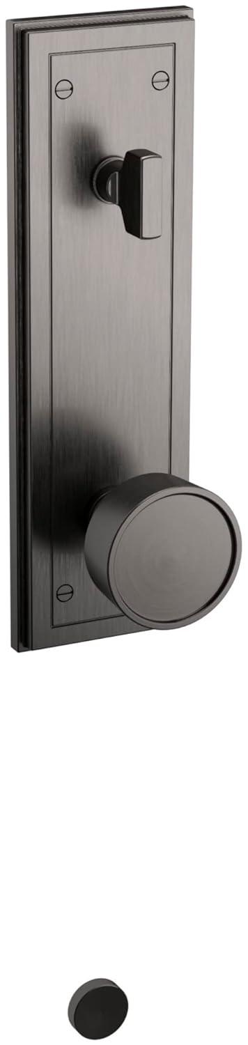 Baldwin 85311.ENTR Hollywood Hills Full Plate Single Cylinder Door Handleset with Interior K008 Knob and Emergency Egress Function - Polished Chrome