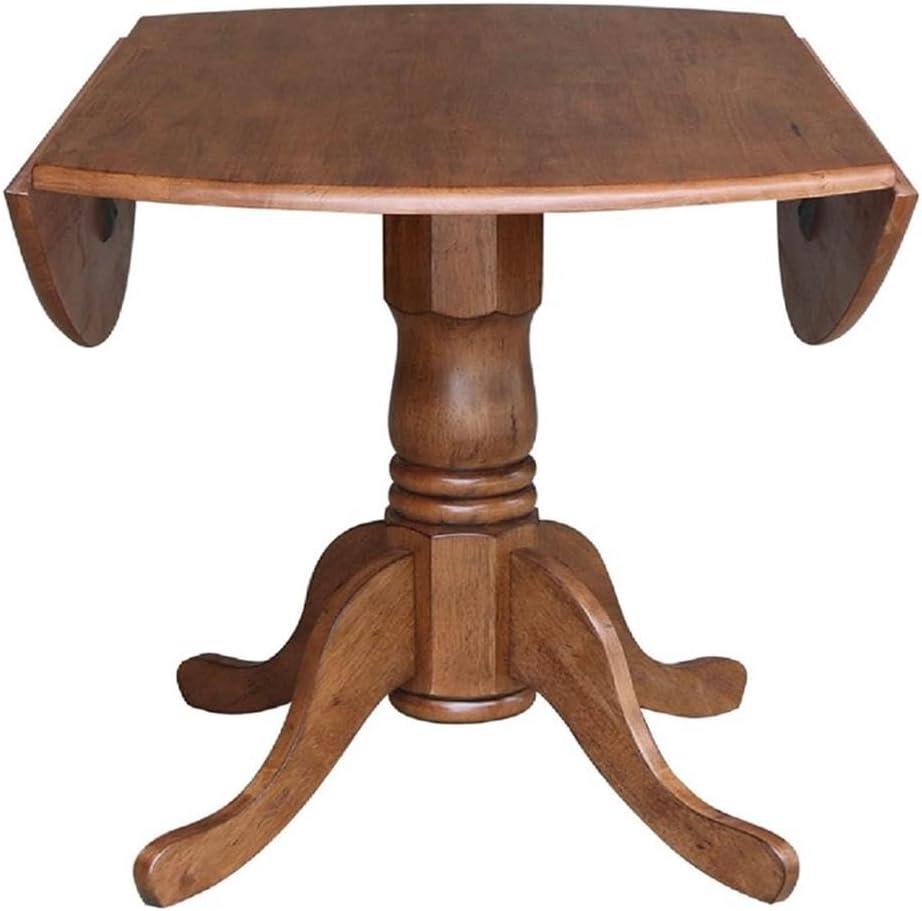 42" Mason Round Dual Drop Leaf Dining Table - International Concepts