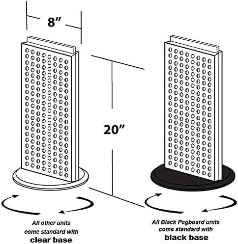 Azar Displays 700508-PNK Revolving 8"W x 20.625"H Pegboard Counter Display