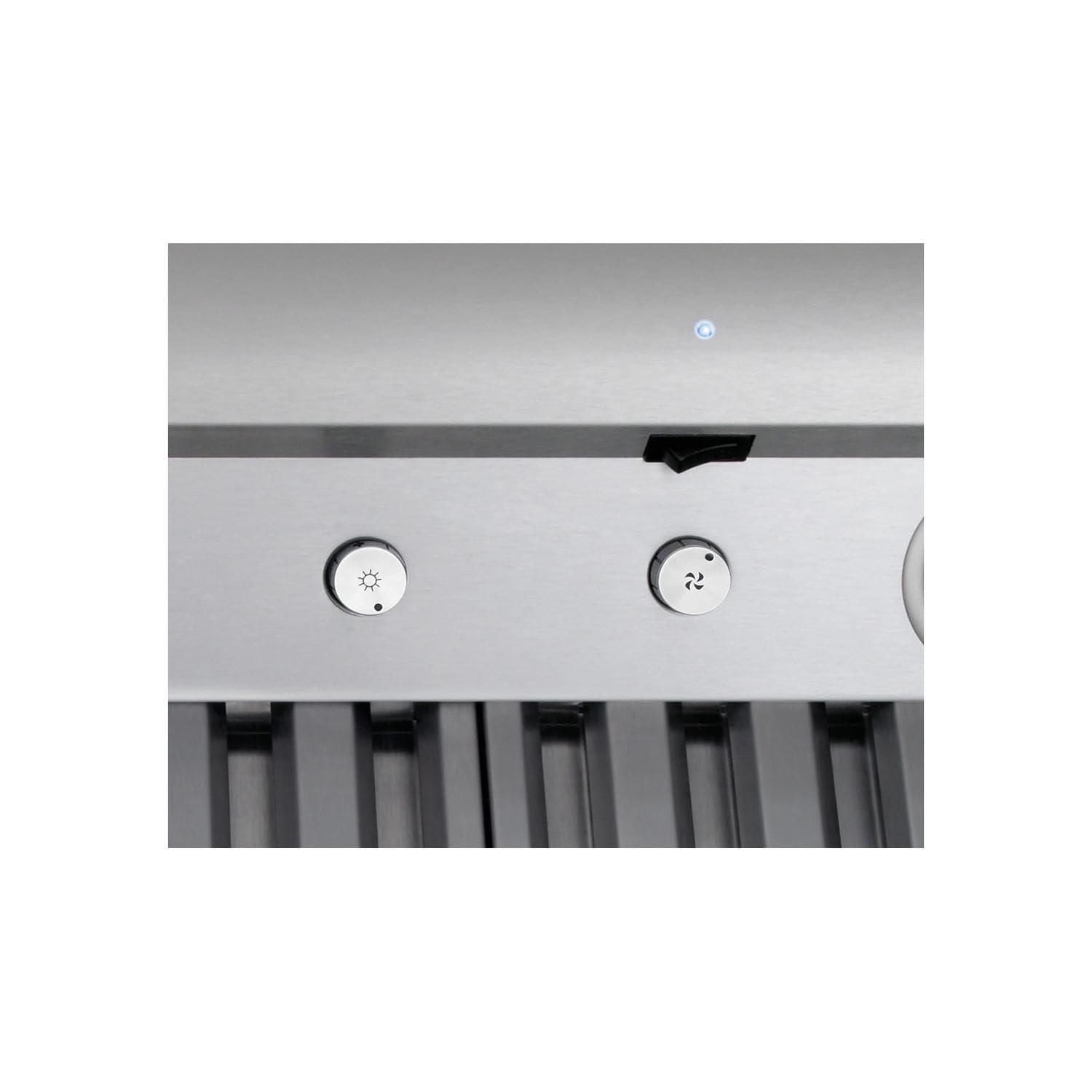 30-Inch Brushed Stainless Steel Convertible Under-Cabinet Range Hood