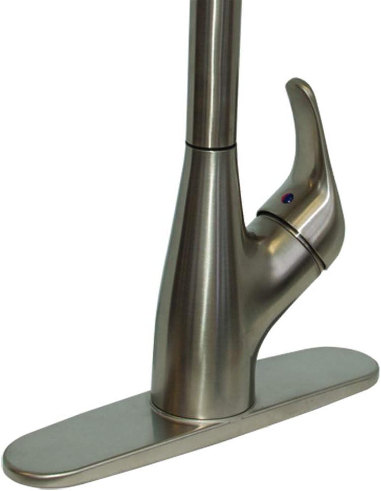 EZ-FLO 10389 Kitchen Faucet with High Arc Pull-Down Spray, One-Handle, Brush Nickel