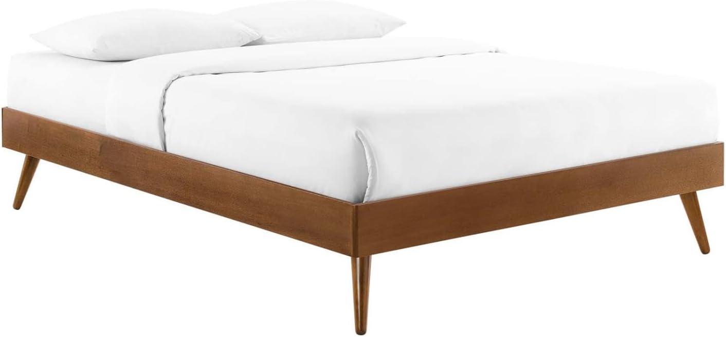 Modway Margo King MDF Wood and Rubberwood Platform Bed Frame in Walnut