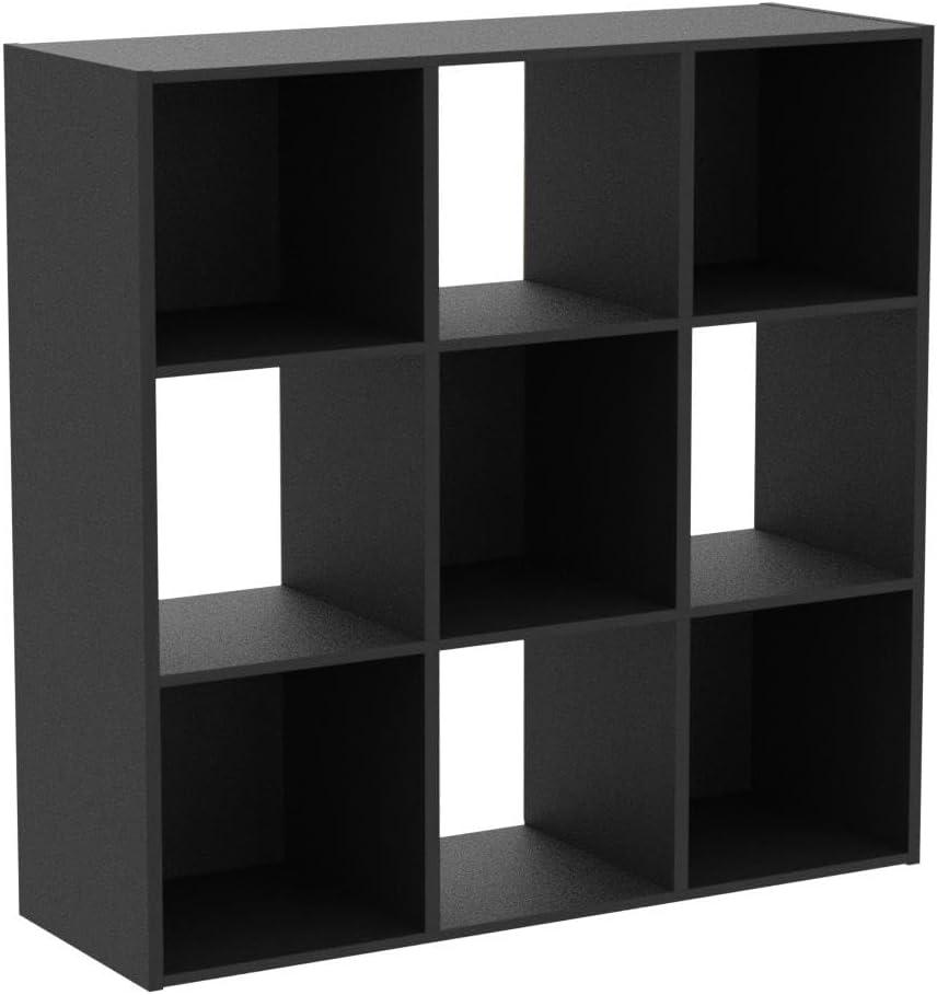 Langdrew Matte Black 9-Cube Contemporary Organizer