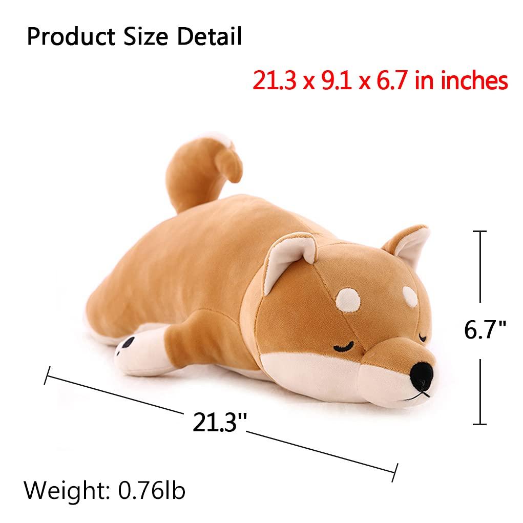 Stuffed Plush Shiba Inu Animal Toy 20 Inch Dog Corgi Akita Animal Stuffed Plushies Super Soft Cute Cuddly Pillow Cushion Stuff Dolls Gifts for Children Kids Boys Girls Room Decoration, 20Inches