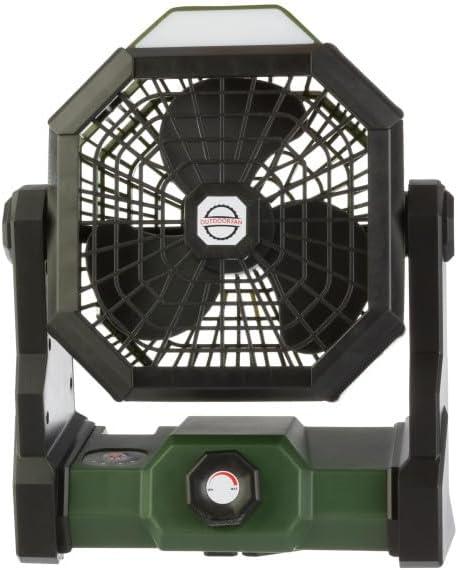 wakeman Wakeman Outdoors Camping Fan and Tent Light - Rechargeable 5400mAh Lithium Battery, Green
