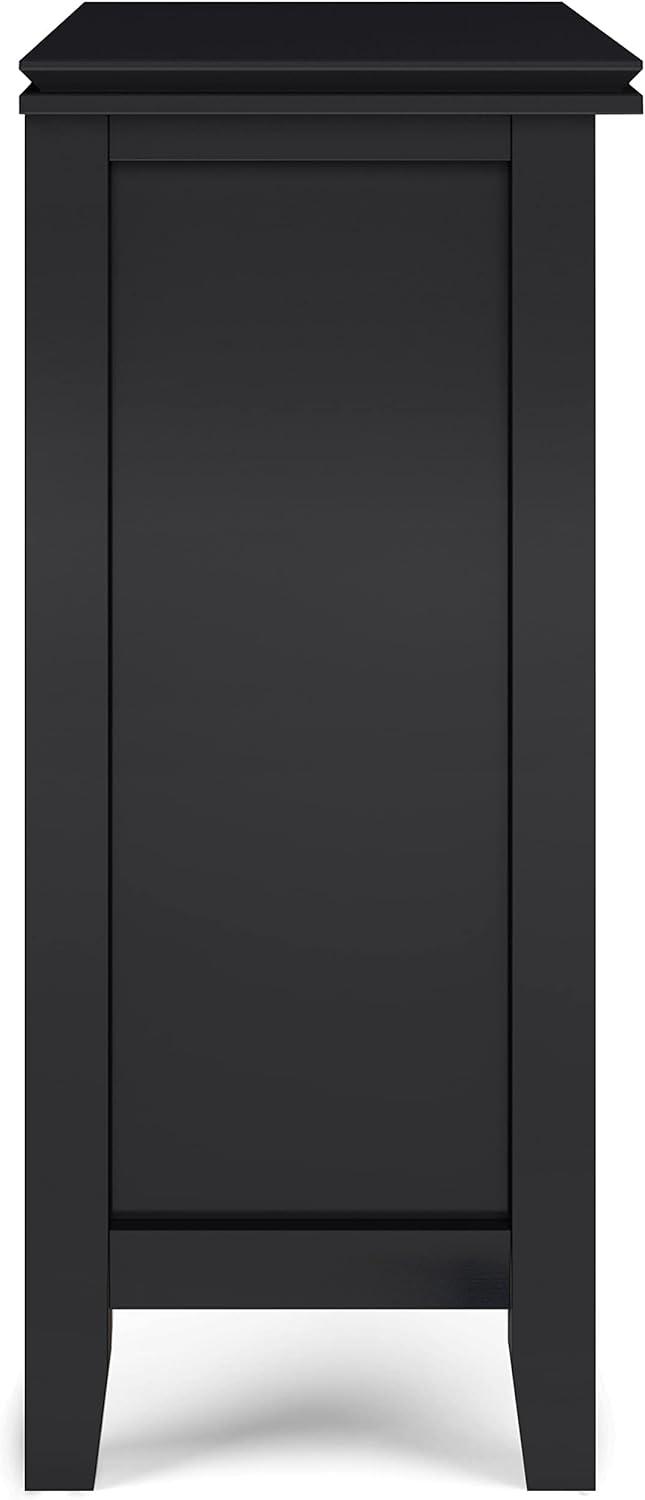 Artisan SOLID WOOD 30 inch Wide Contemporary Low Storage Cabinet in Black