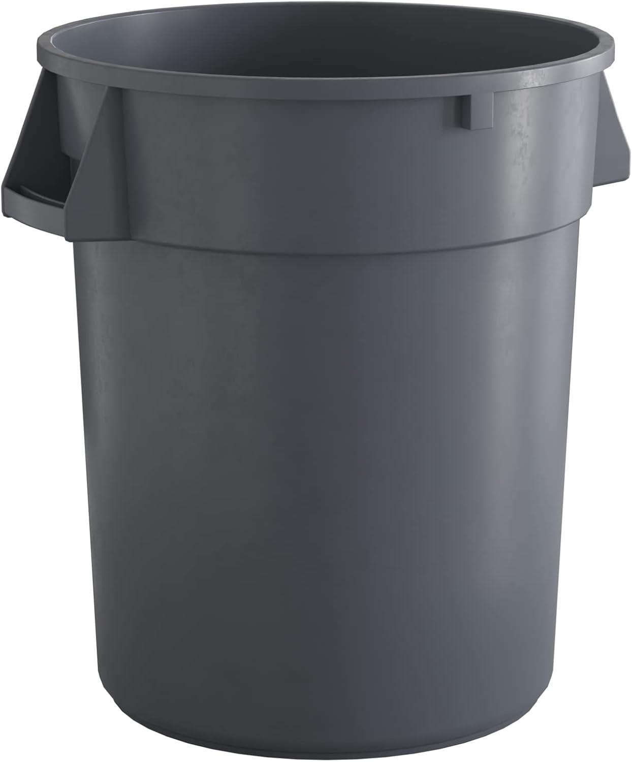 YfulYde 32GLWRGRA Round Waste Receptacle LLDPE 32 gal Gray