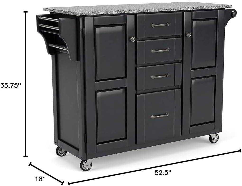 Homestyles Create-a-Cart Wood Rolling Kitchen Cart in Off White