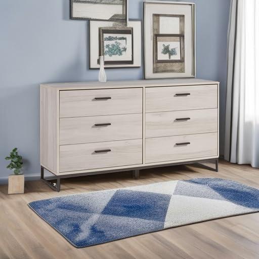 Signature Design by Ashley Contemporary Socalle 6 Drawer Dresser, Light Natural