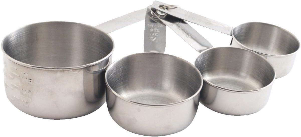 Heavy-Duty Stainless Steel 4-Piece Measuring Cup Set