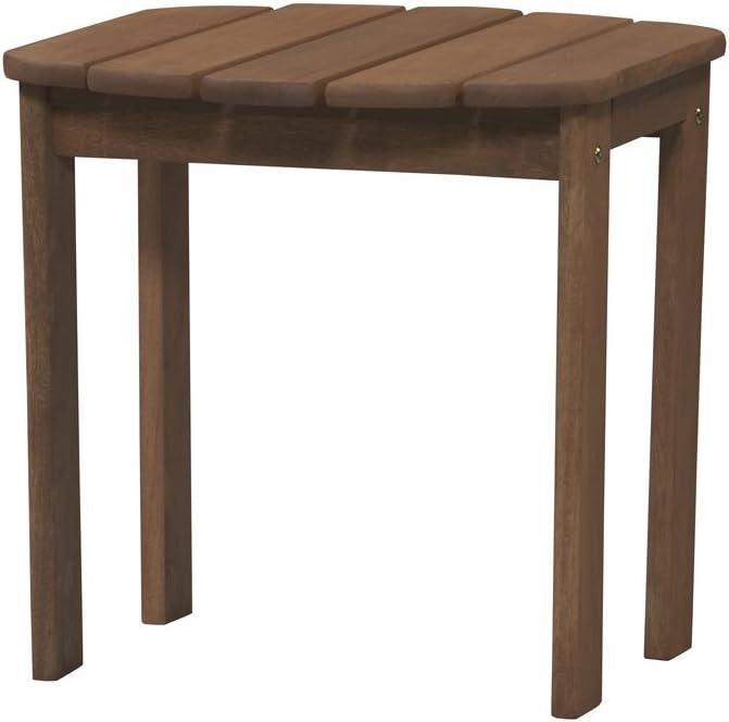 Acorn Finish Acacia Wood Adirondack Outdoor End Table