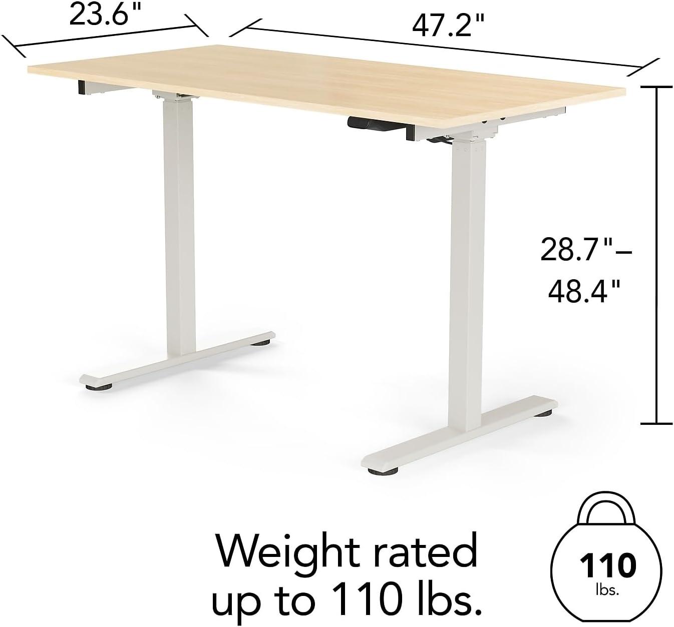Union & Scale Essentials 48"W Adjustable Standing Desk Natural (UN60415-CC)