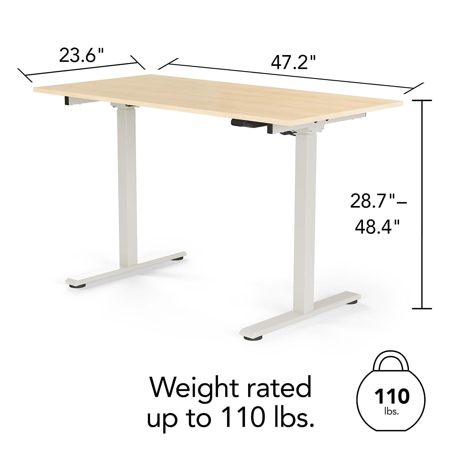 Union & Scale Essentials 48"W Adjustable Standing Desk Natural (UN60415-CC)