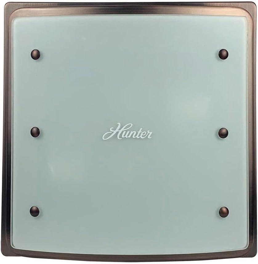 Hunter Ellipse 100 CFM Bathroom Exhaust Fan - Hunter Ceiling Fan with Light and Night Light – Bronze
