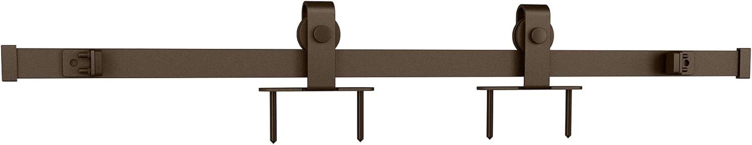 American Pro Decor Solid Steel Mini Sliding Rolling Barn Door Hardware Kit for Single Wood Doors