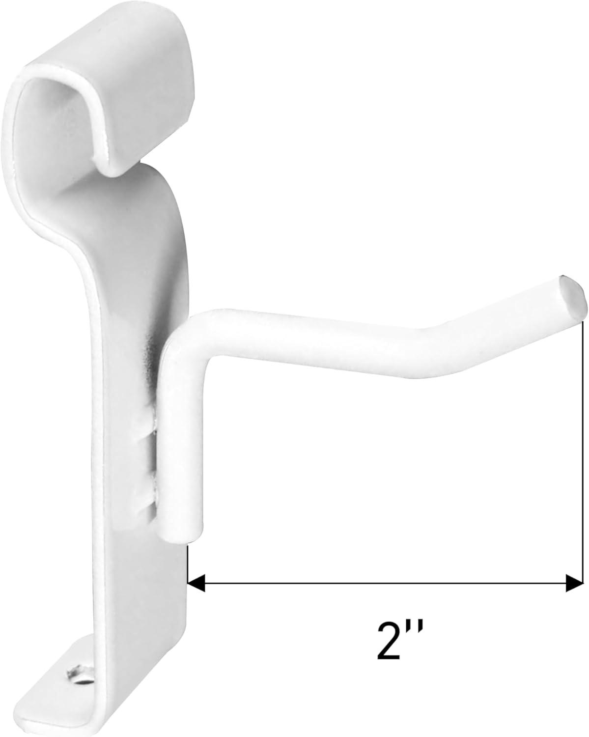 SSWBasics 2 inch White Peg Hook for Wire Grid - Pack of 50 - Durable Grid Wall Accessory - Perfect Gridwall Hooks for Retail  Thrift  Boutique  Garage  Home Organization and Display