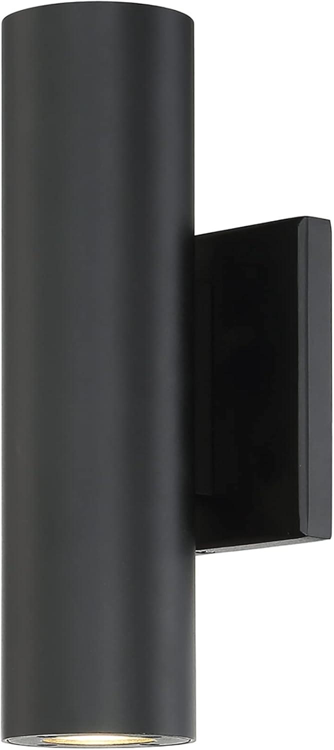 WAC Lighting dweLED, Caliber Up or Down LED Indoor and Outdoor Wall Light 3000K in Black