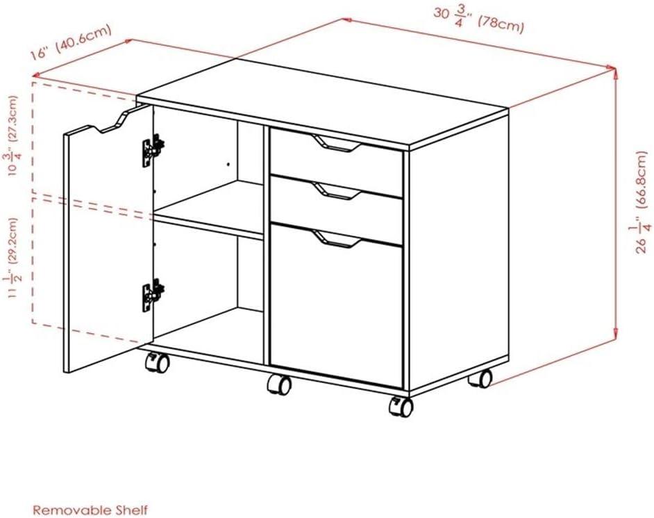 Halifax 2 Sections Mobile Filing Cabinet - Winsome