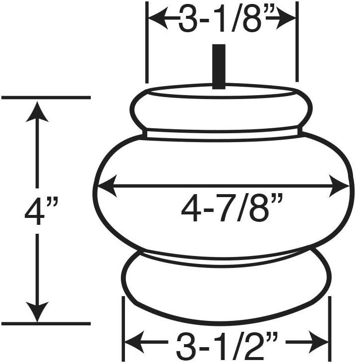 4-7/8 Inch Unfinished Solid Hardwood Round Bun Foot