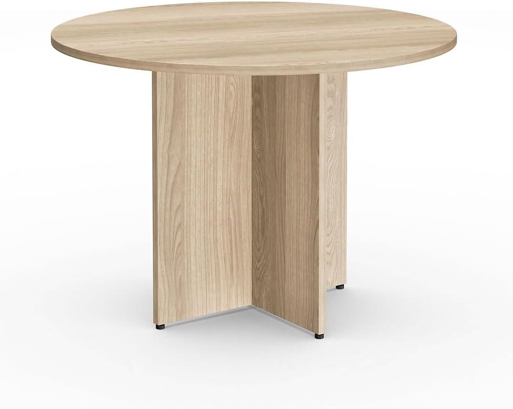 At Work Round Conference Table 42"DIA Warm Ash Laminate