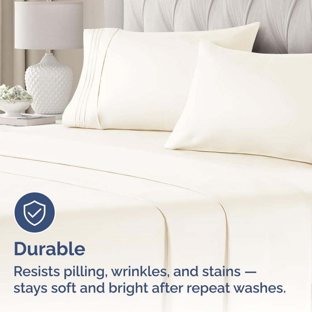 CGK Linens Soft Double Brushed Soft & Cooling Pillowcase - Set of 4