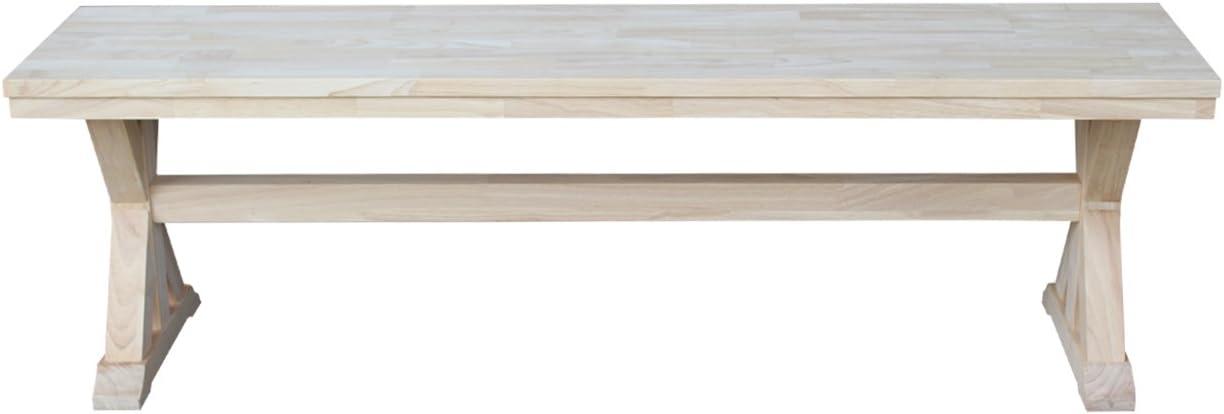 International Concepts Canyon Unfinished Wooden Bench