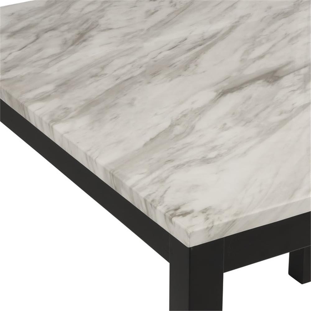 New Classic Furniture Celeste 5-Piece Faux Marble & Wood Counter Set in Gray