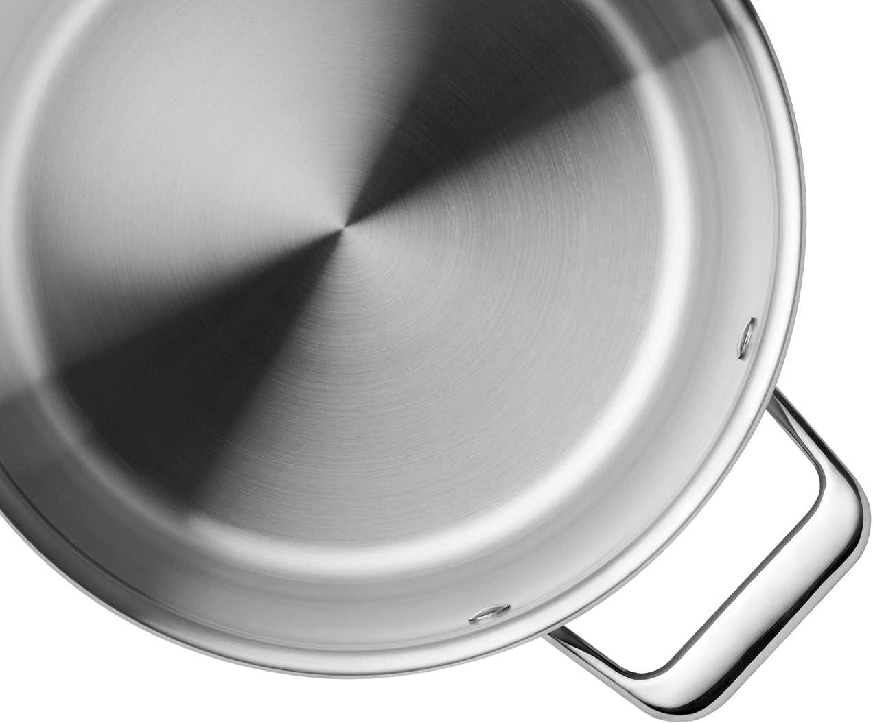 8 Quart Silver Stainless Steel Stock Pot with Lid