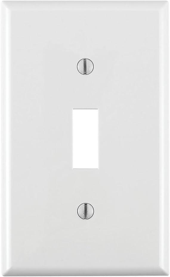 Leviton White 1 gang Nylon Toggle Wall Plate (Pack of 20)