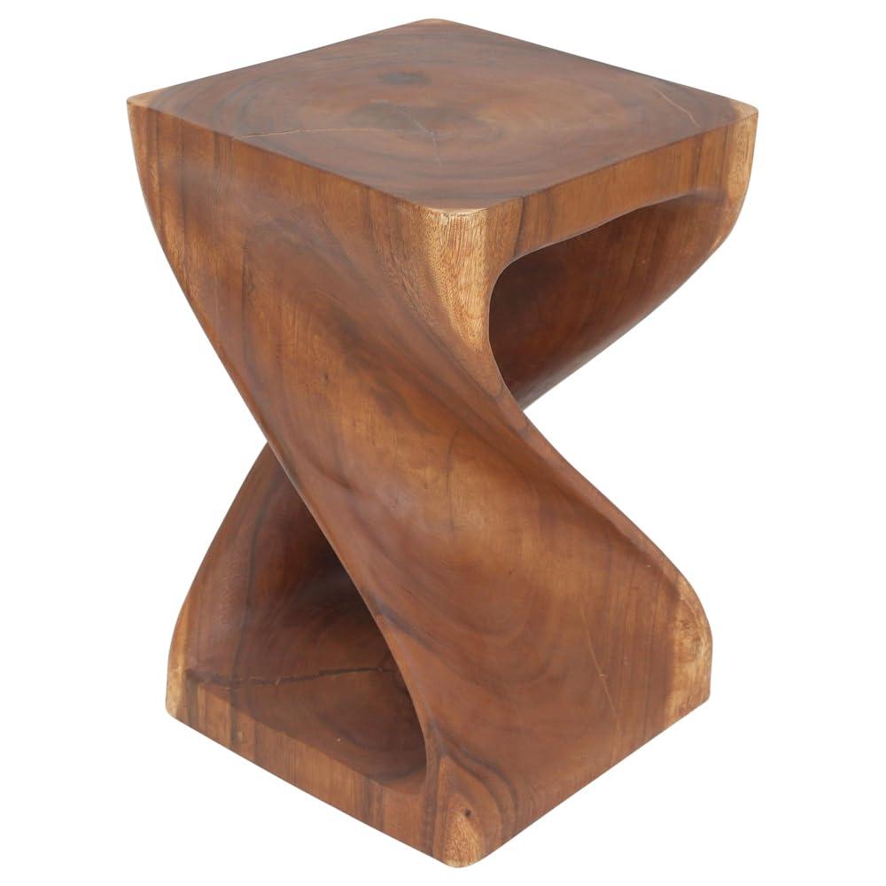 Haussmann ® Original Wood Twist Stool 10 X 10 X 16 In High Walnut Oil - 10" x 10" x 16"