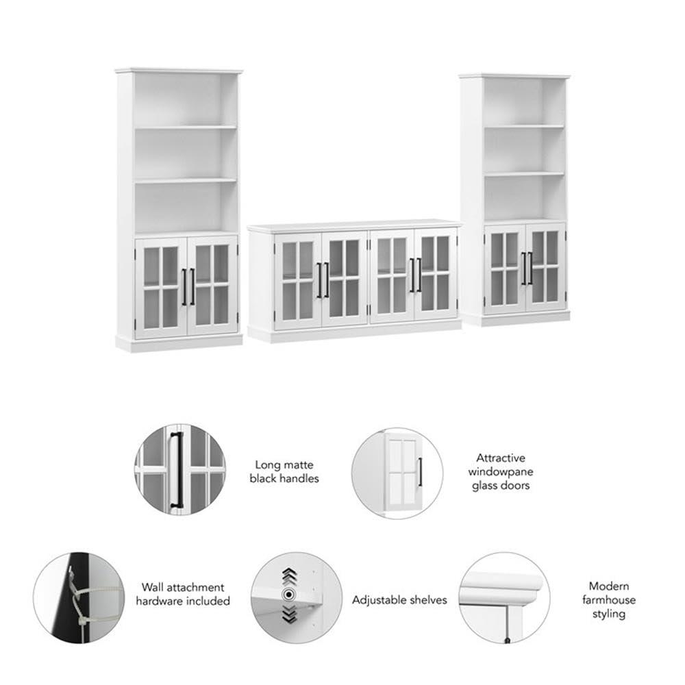 Westbrook 60W TV Stand for 75 Inch TV with Bookcases by Bush Furniture