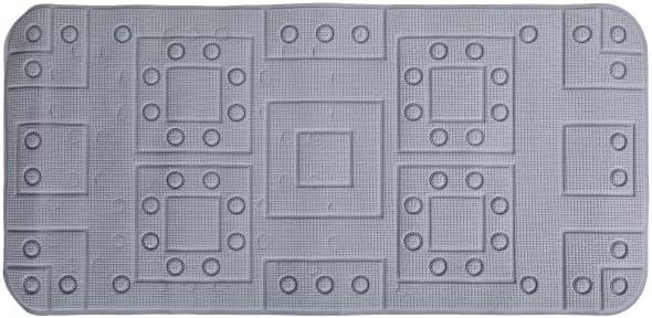 Duck Brand 17" x 36" Safety Grip Bathtub Mat with Suction Cups, Gray