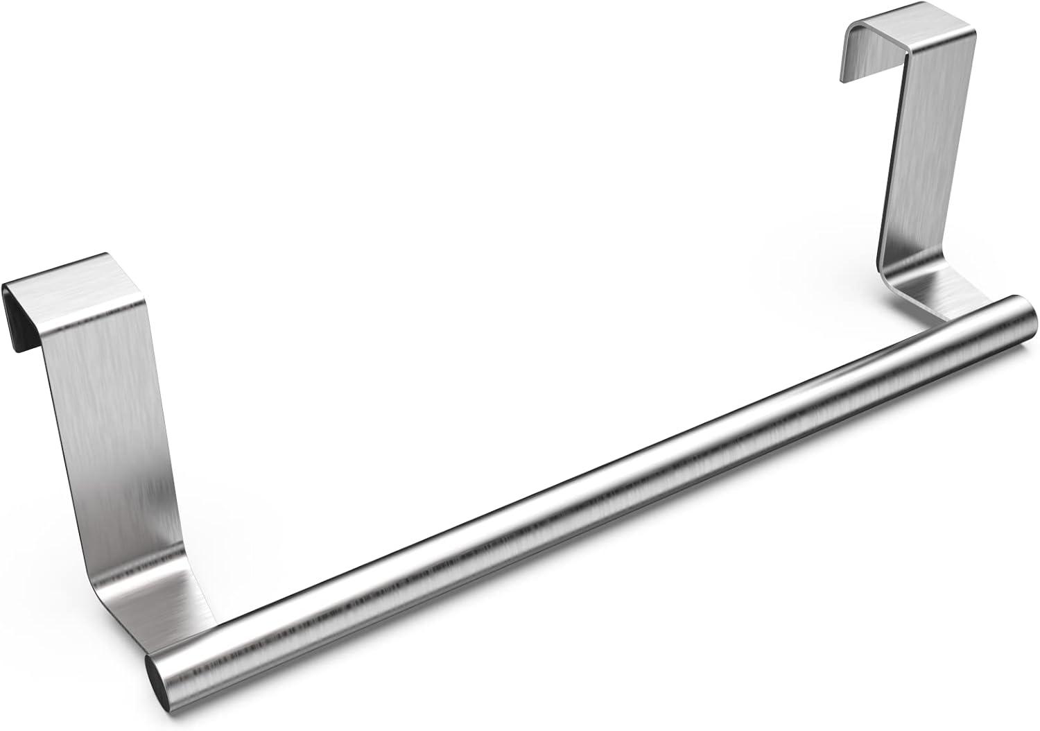 Towel Rack for Cabinet, Strong Steel Kitchen Over Cabinet Towel Bar Holder, 9" Wide - 2 Pack