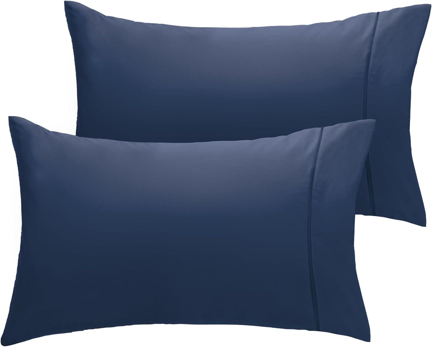 2PC Rayon From Bamboo Solid Performance Pillowcase Set - Luxclub