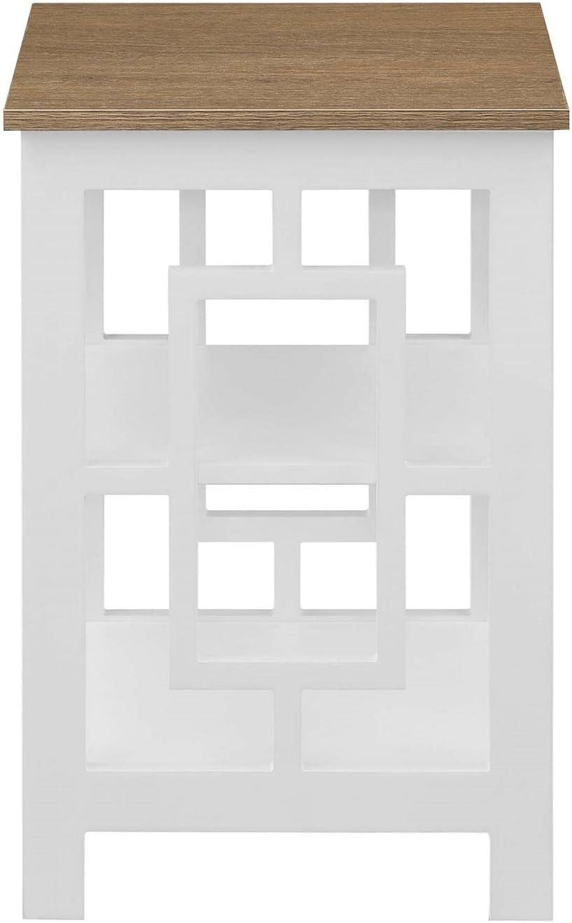 Convenience Concepts Town Square End Table with Shelves, Cobalt Blue