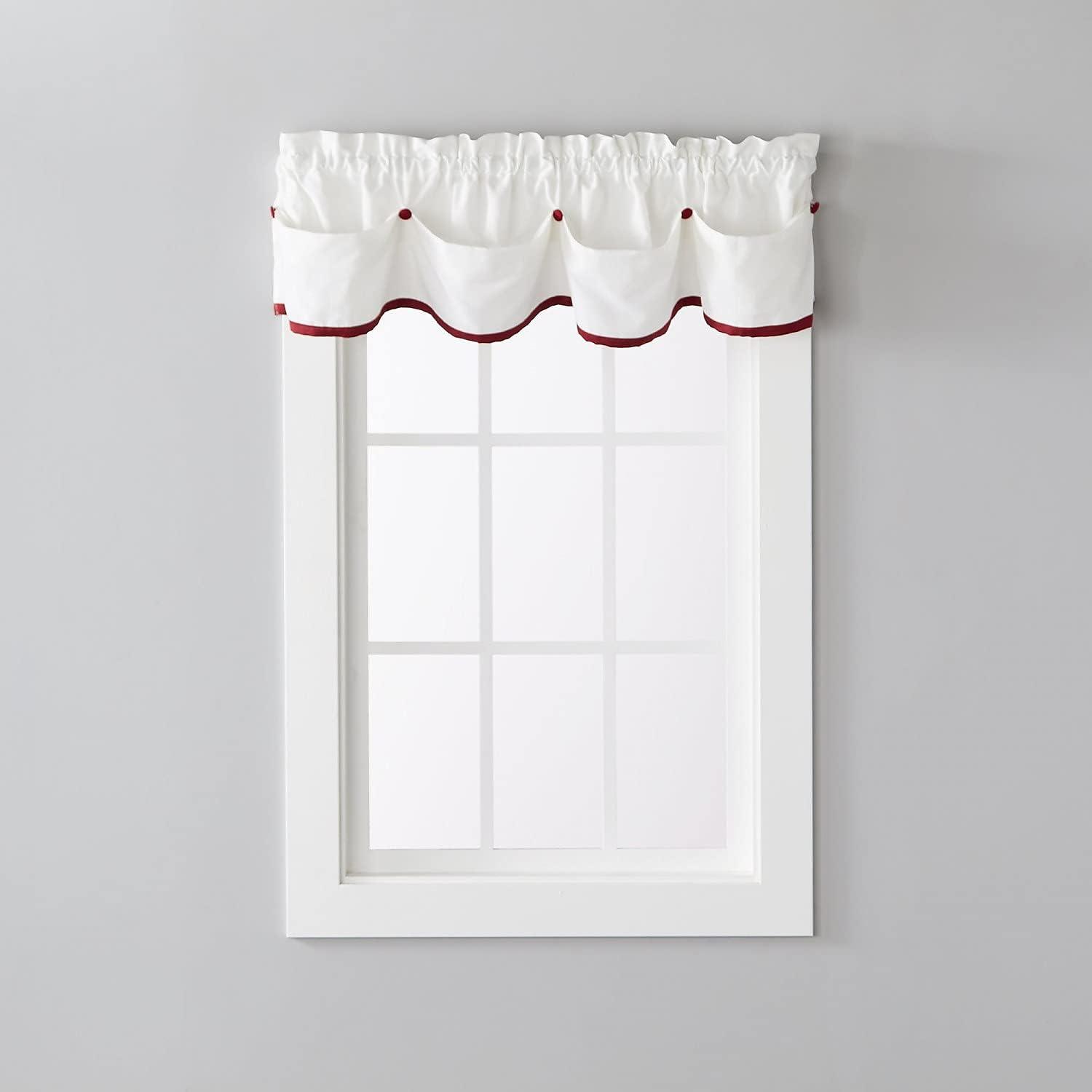 SKL Home Rod Pocket Light Filtering Valance, 58 in x 13 in