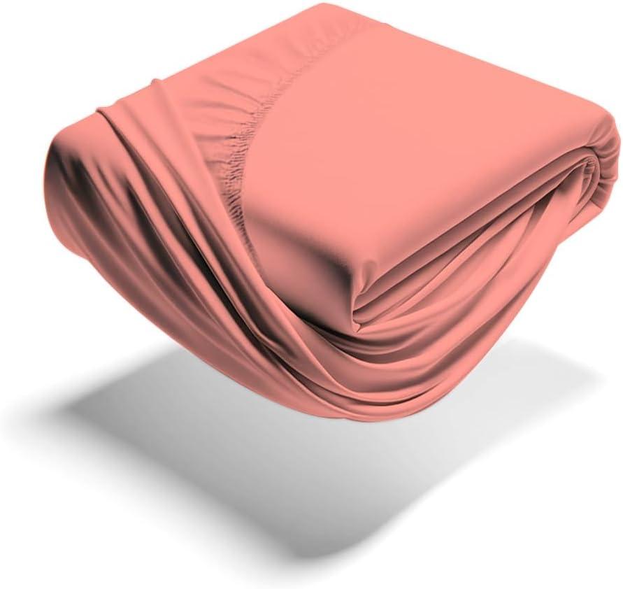 Mezzati Brushed Microfiber Fitted Sheet - Ultra Soft and Lightweight for Ultimate Sleep Comfort, Wrinkle Free and Color Fade Resistant (Brown, Queen)