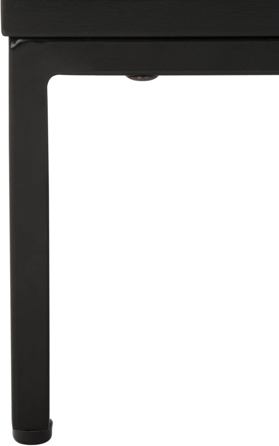 Zadie 2 Drawer Rattan Nightstand - Black - Safavieh