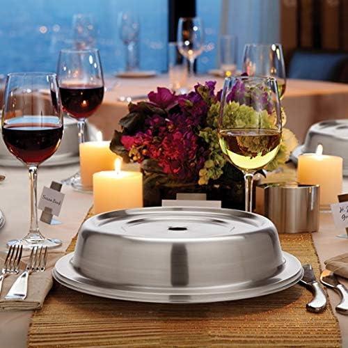 Silver Stainless Steel Round Plate Cover for 12-inch Dinnerware