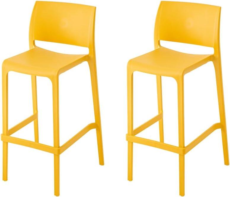 Lagoon Sensilla Resin Stackable Bar Stool Set of 2